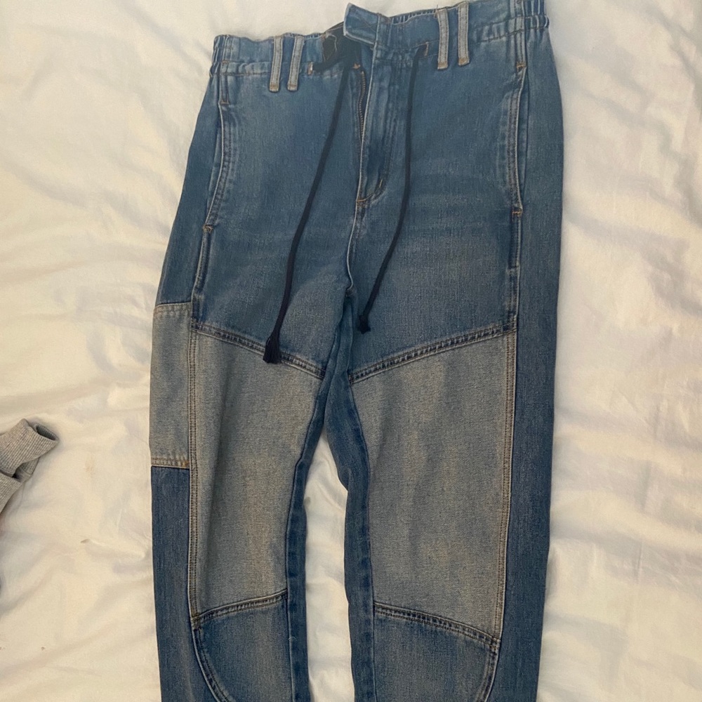 Patched jeans